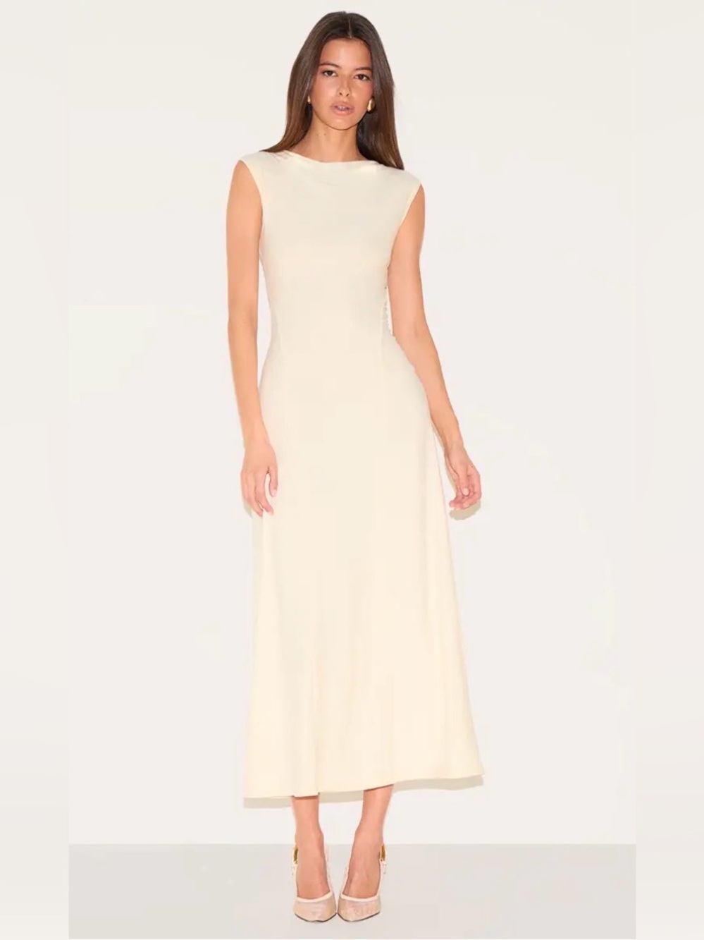 PrettyLittleThing LEMON PANELLED FLOATY MAXI DRESS